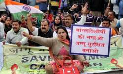 Political leaders protesting over the settlement of