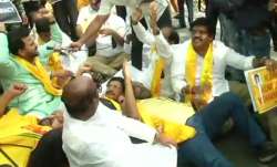Andhra special status: TDP MPs detained for staging