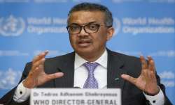 Tedros Adhanom Ghebreyesus, Director General of the World Health Organization speaks during a news c