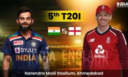 Live Cricket Score India vs England 5th T20I: Live updates from Ahmedabad