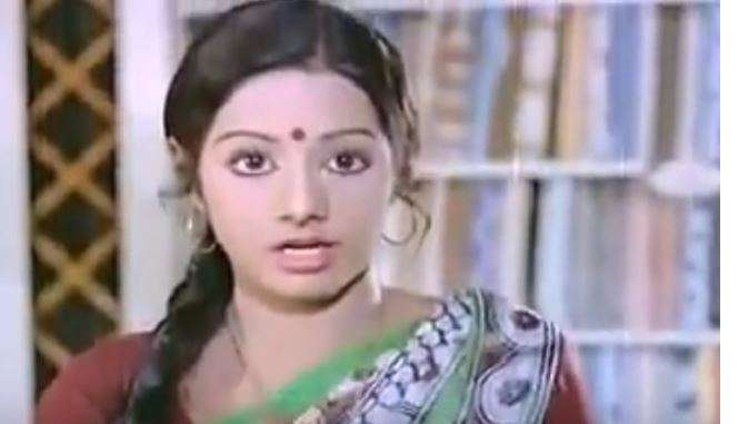 Sridevi made her acting debut at the age of 13 with the Tamil film Moondru Mudichu.