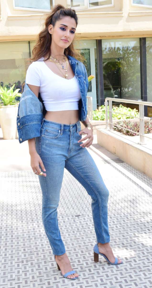 Disha Patani Goes All Denim For Salman Khan Starrer Bharat Promotions Check Out Her Latest Photos