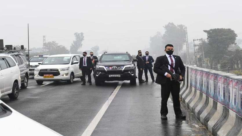 PM Modi was visiting Ferozpur to address an election rally ahead of upcoming Punjab assembly elections 2022.