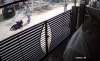 A grab from the CCTV footage showing the woman falling off