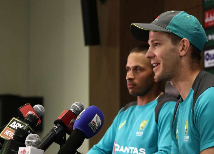Tim Paine attends phone call during press conference, has amusing chat with caller