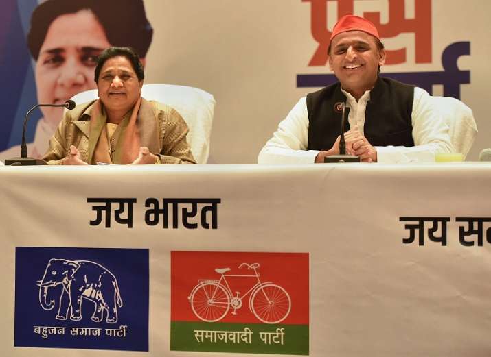 BSP supremo Mayawati and Samajwadi Party President Akhilesh