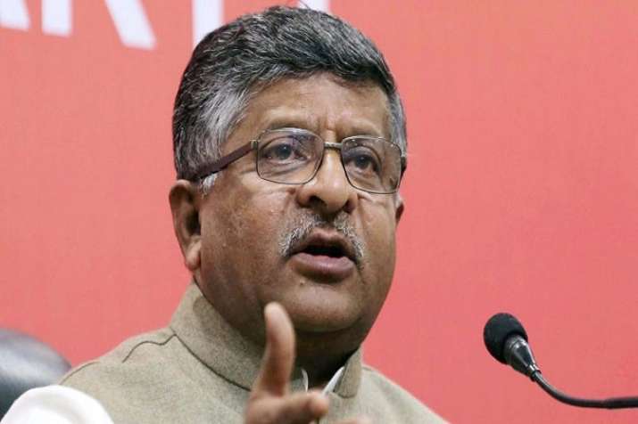 Union Minister Ravi Shankar Prasad.