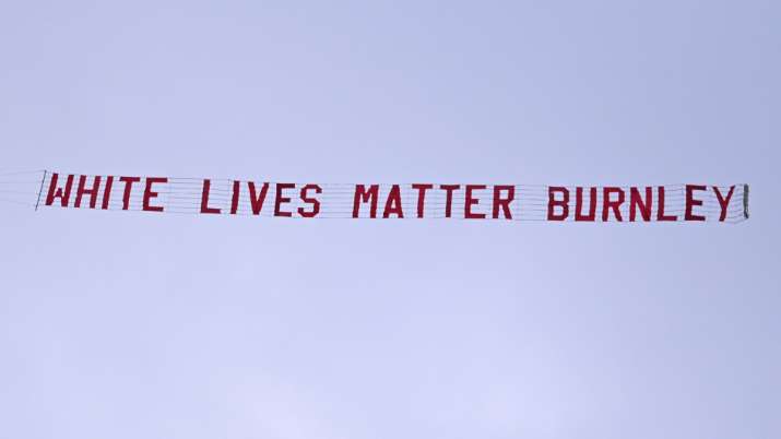 'White Lives Matter' plane banner overshadows Manchester City vs Burnley Premier League clash