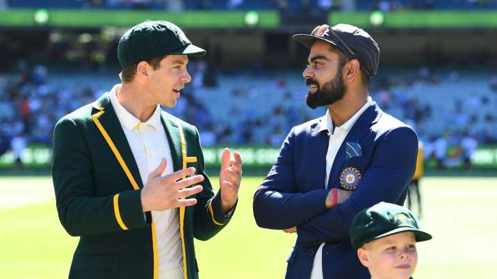 Tim Paine and Virat Kohli
