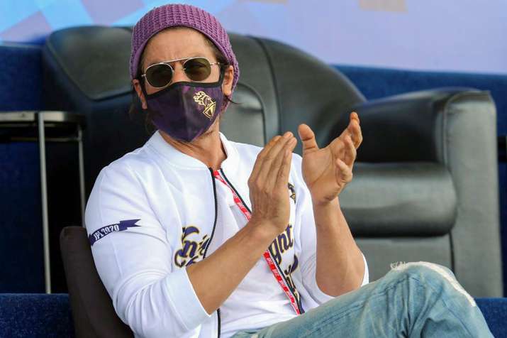Shah Rukh Khan cheering KKR during the on-going IPL edition.