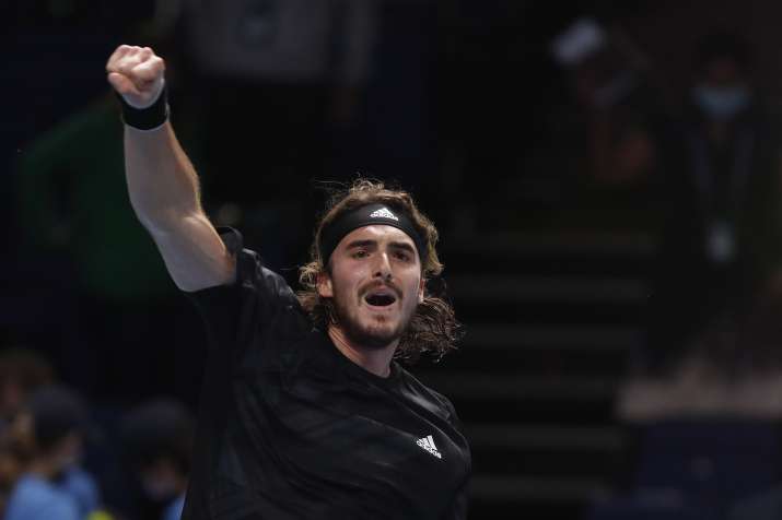 The Greek player had played a tough three-set match against